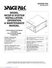 SpacePak WCSP-2430D Installation, Operation & Maintenance Manual
