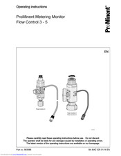 Prominent Flow Control 3 Operating Instructions Manual