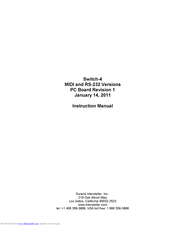 Durand Interstellar, Inc. Switch-4 Instruction Manual