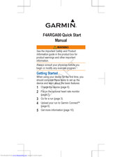 Garmin F4ARGA00 Quick Start Manual