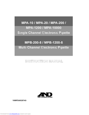 AND MPA-1200 Instruction Manual