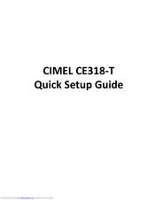 Cimel CE318-T Quick Setup Manual