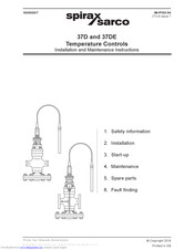 Spirax Sarco 37DE Installation And Maintenance Instructions Manual