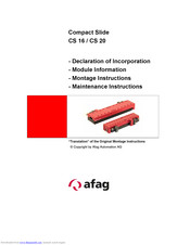 Afag CS 16/30 Manual