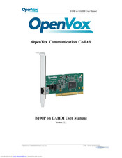OpenVox B100P User Manual