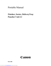 Canon Puncher Unit-L1 Portable Manual
