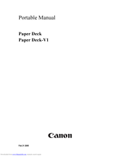 Canon Paper Deck-V1 Portable Manual