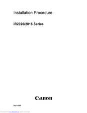 Canon iR2016i Installation Procedure