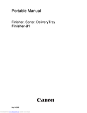 Canon Finisher-U1 Portable Manual