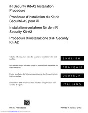 Canon iR Security Kit-A2 Installation Procedure