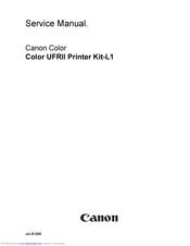 Canon Color UFRII Printer Kit-L1 Service Manual