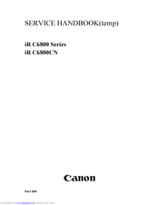 Canon iR C6800CN Service Handbook
