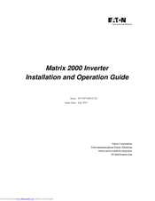 Eaton Matrix 2000 Installation And Operation Manual
