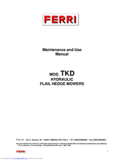 FERRI TKD Maintenance And Use Manual