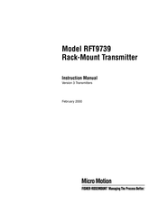 Micro Motion Fisher Rosemount RFT9739 Instruction Manual