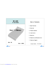 Duali DE-620 User Manual