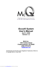McQ Inc. iScout System User Manual
