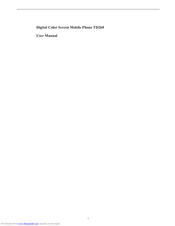 ETouch TD260 User Manual