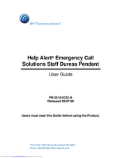 RF Technologies Help Alert User Manual