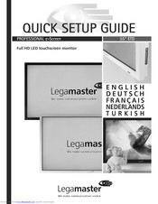 Legamaster PROFESSIONAL e-Screen 65 inch ETD Quick Setup Manual