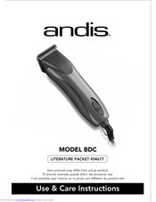 Andis BDC Use & Care Instructions Manual