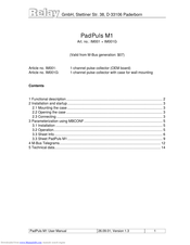 Relay PadPuls M1 User Manual