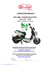 Jet-Line Power Scooter Operation Manual