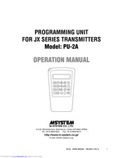 M-system PU-2A Operation Manual
