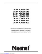 Magnat Audio DARK POWER 102 Owner's Manual/Warranty Document