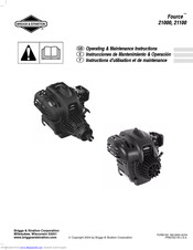 Briggs & Stratton Fource 21000 Operating & Maintenance Instructions