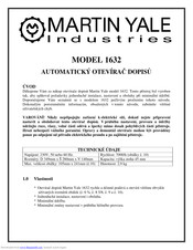 Martin Yale Industries 1632 Manual