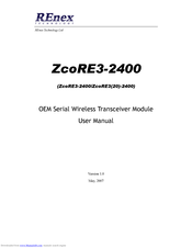 REnex Technology ZcoRE3-2400 series User Manual