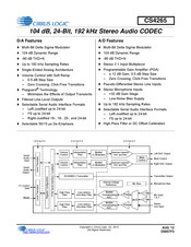Cirrus Logic CS4265 Manual