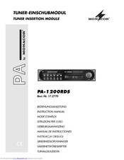 Monacor PA-1200RDS Instruction Manual
