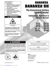 Bananza BH-175 Installation, Operation & Service Manual