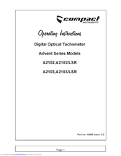 Compact Instruments Advent Series Operating Instructions Manual
