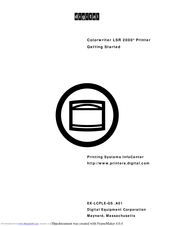 Digital Equipment Colorwriter LSR 2000+ Getting Started