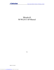 Metadex M-WA2413 AP Manual