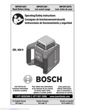 Bosch GRL 400 H Operating/Safety Instructions Manual
