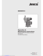 jesco MIDIDOS E Operation & Maintenance Instructions Manual