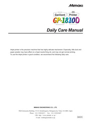 MIMAKI GP-1810D Daily Care Manual