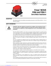 Fireye NEXUS FX04-1 Installation Manual