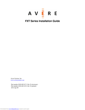 Avere FXT 3500 Installation Manual