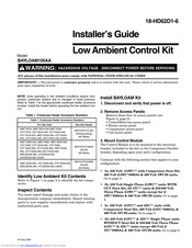 Trane BAYLOAM105AA Installer's Manual