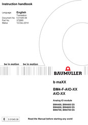 Baumuller b maXX BM4 Series Instruction Handbook Manual