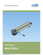 CAB MAESTRO 6 Operator's Manual