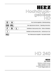 Herz HD 240 Operating Instructions Manual