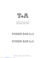 T+A Elektroakustik POWER BAR 2+5 Operating Instructions Manual