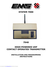 EMS 7000 Iris+ Installation And Programming Instructions