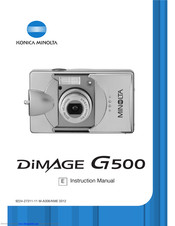 Konica Minolta DiMAGE G500 Instruction Manual